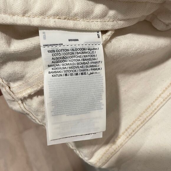 Mango 100% cotton cream oversized denim jacket, size S - Picture 6 of 13